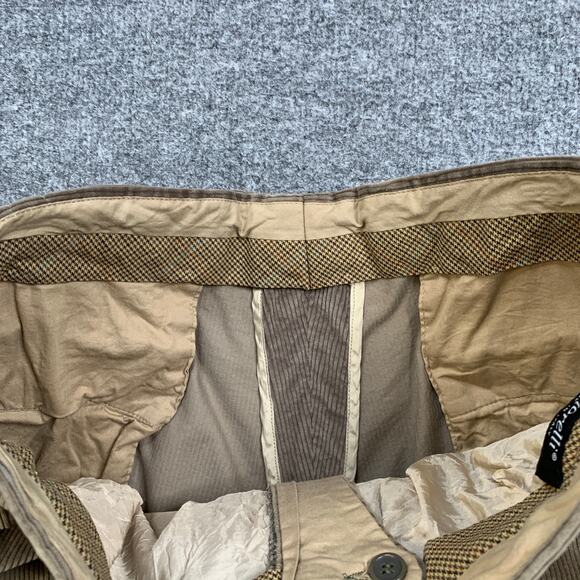 Vintage Santorelli Pants Mens 36 Mocha Como 2 Corduroy Cotton Pleated Trouser - Picture 7 of 16